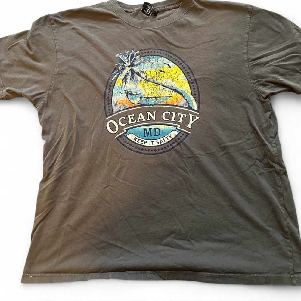 dark grey Ocean City Maryland cotton t-shirt
